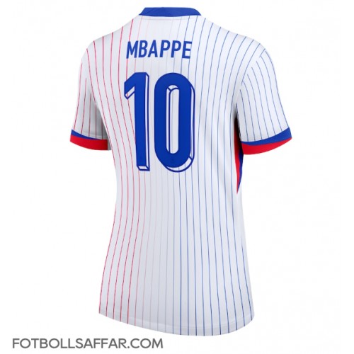 Frankrike Kylian Mbappe #10 Bortatröja Dam EM 2024 Kortärmad